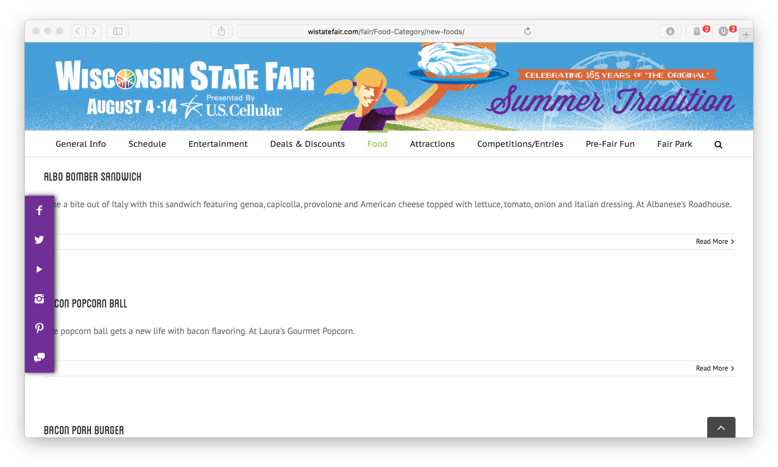 Picture of state fair website